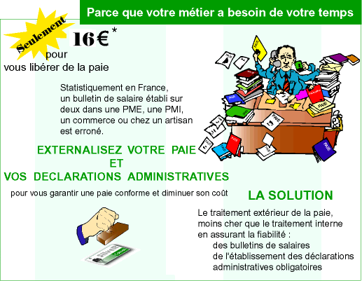 Paie : Bulletin + Déclarations des Charges + DADS